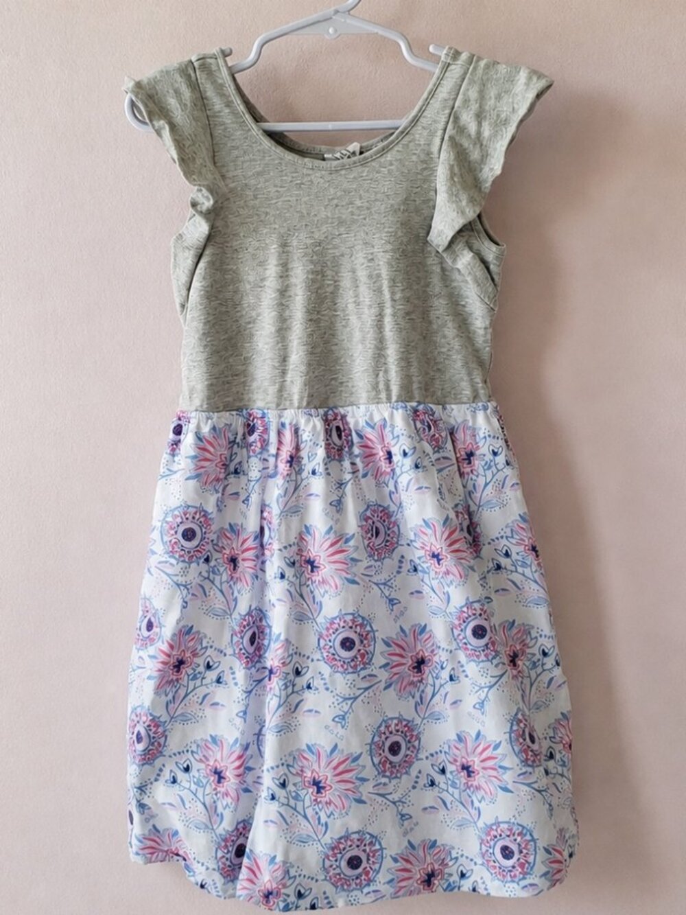 girls floral flutter dress